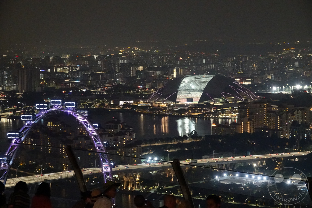Singapur - Singapore Flyer by night