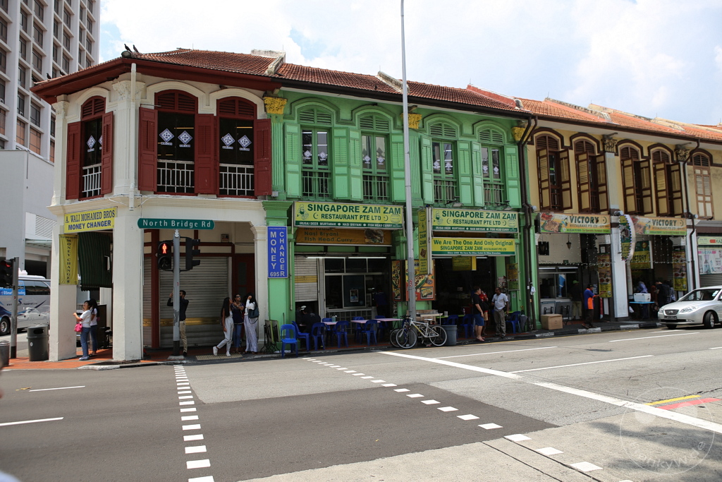 Singapur - North Bridge Rd. / Arab St. -  colorful houses