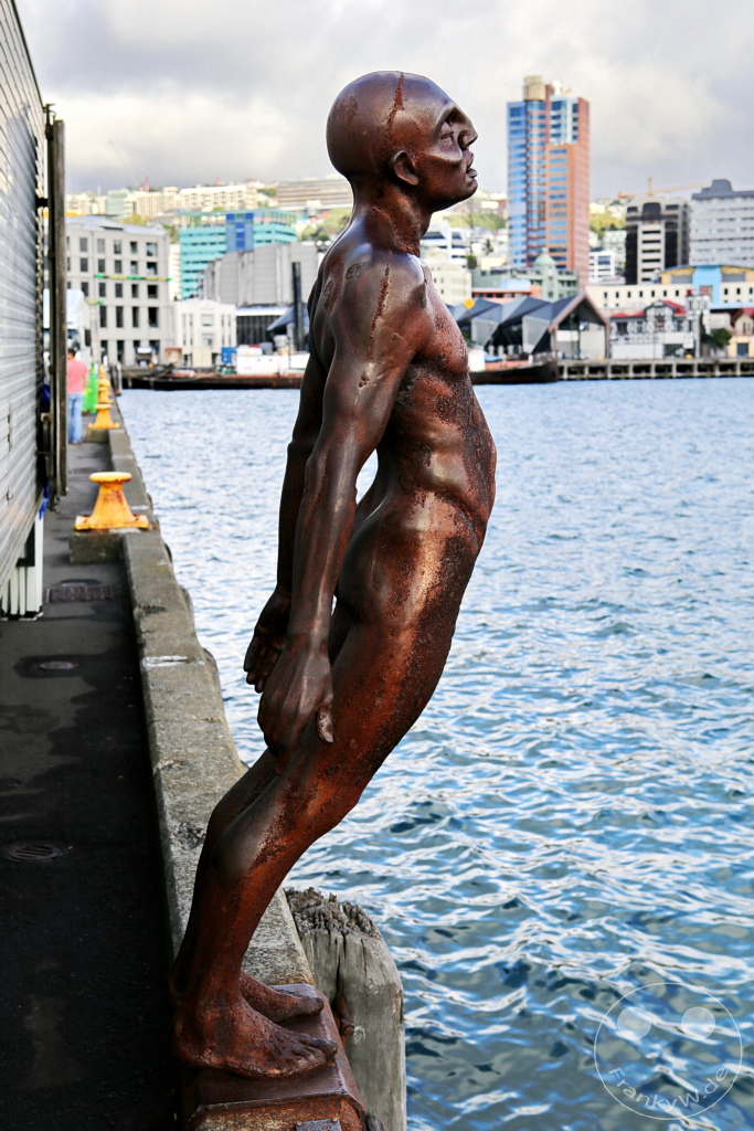 New Zealand North Island - Wellington - Solace in the Wind (The Naked Man) Statue