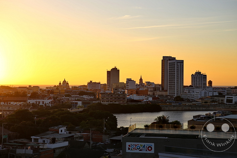 Kolumbien - Cartagena - Castillo San Felipe de Barajas - Sonnenuntergang - Ausblick