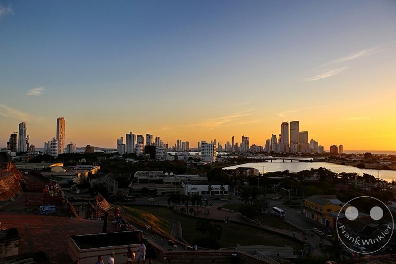 Kolumbien - Cartagena - Castillo San Felipe de Barajas - Sonnenuntergang - Ausblick