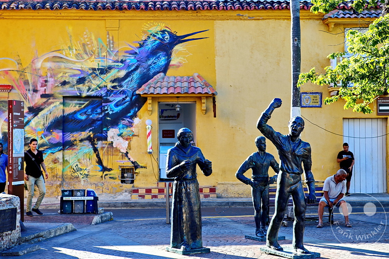 Kolumbien - Cartagena - Streetart and Graffiti - Plaza de la Santisima Trinidad