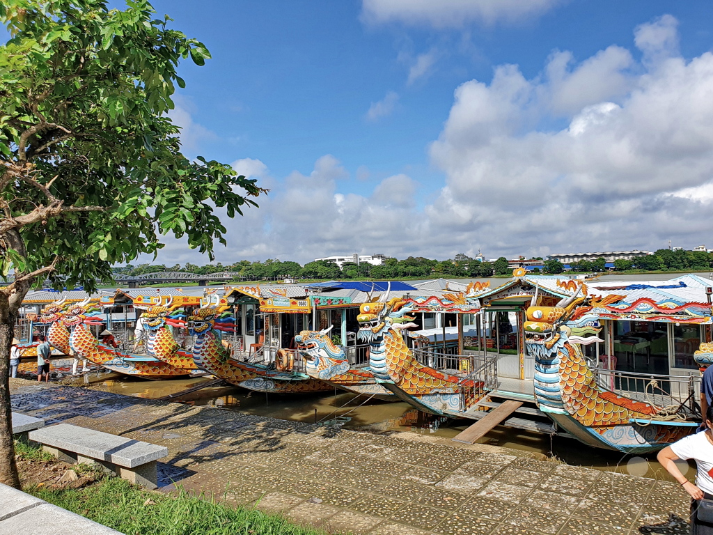 Vietnam - Hue - Traditional Dragon Boat on the Perfume River in Hue