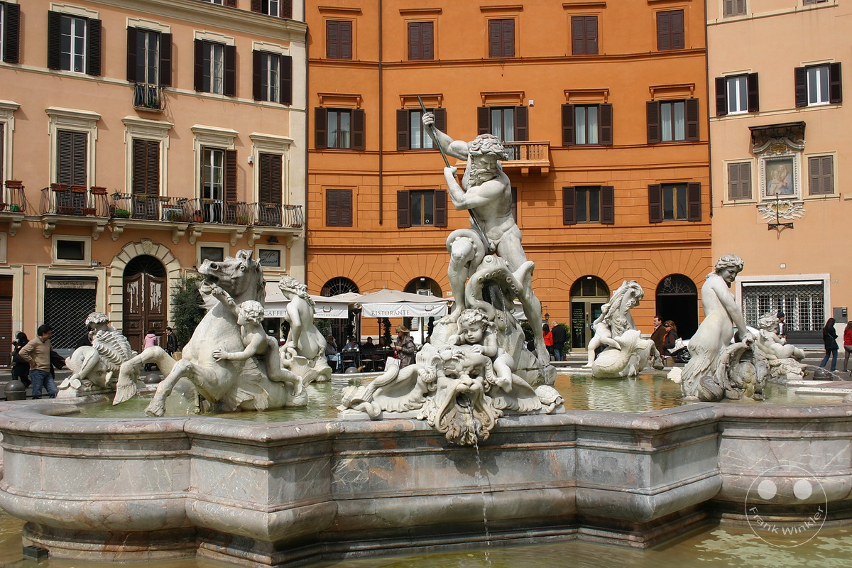 Italien - Rom - Piazza Navona - Neptunbrunnen - Fontana del Nettuno
