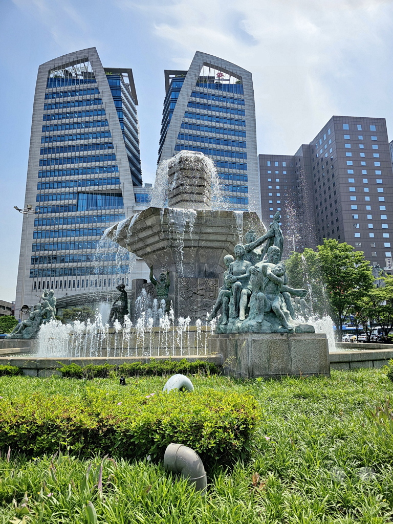 Südkorea - Seoul - Bank of Korea Water Fountain