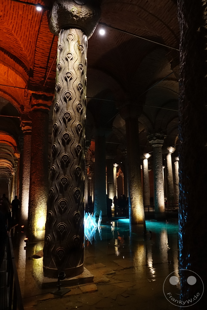 Turkey - Istanbul - Cisterna Basilica - Yerebatan Cisterna - The Column of Tears Sculpture