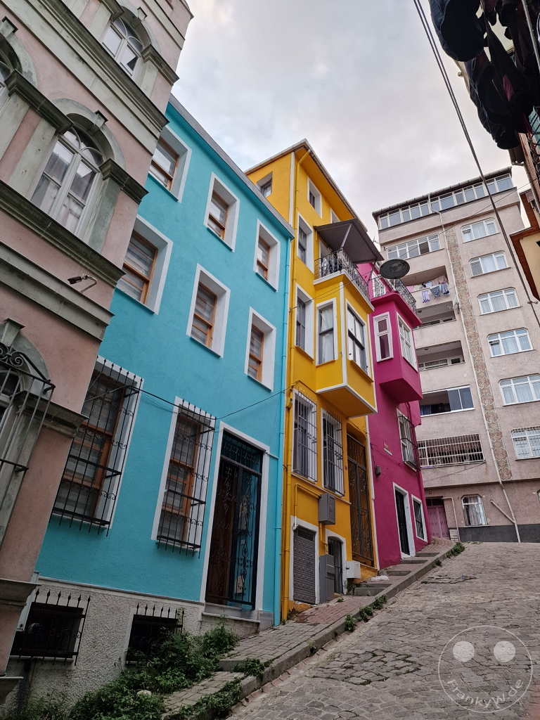 Turkey - Istanbul - Colorful historic houses in the old Balat district