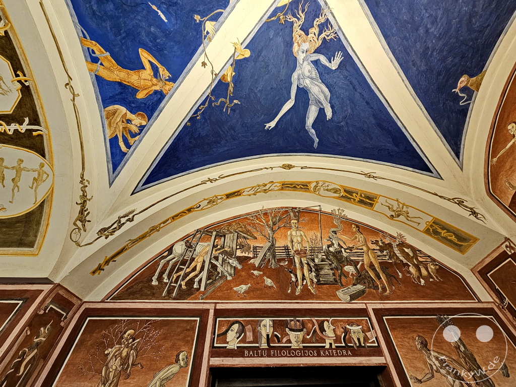 Litauen - Vilnius - Universität - Wandgemälde im Aistensaal der Fakultät für Philologie - Petras Repšys