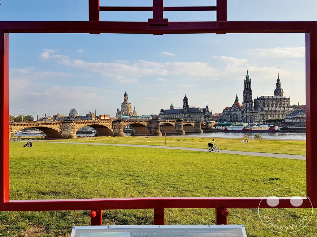 Deutschland - Dresden - Canaletto-Blick - Augustusbrücke und die Altstadt von Dresden