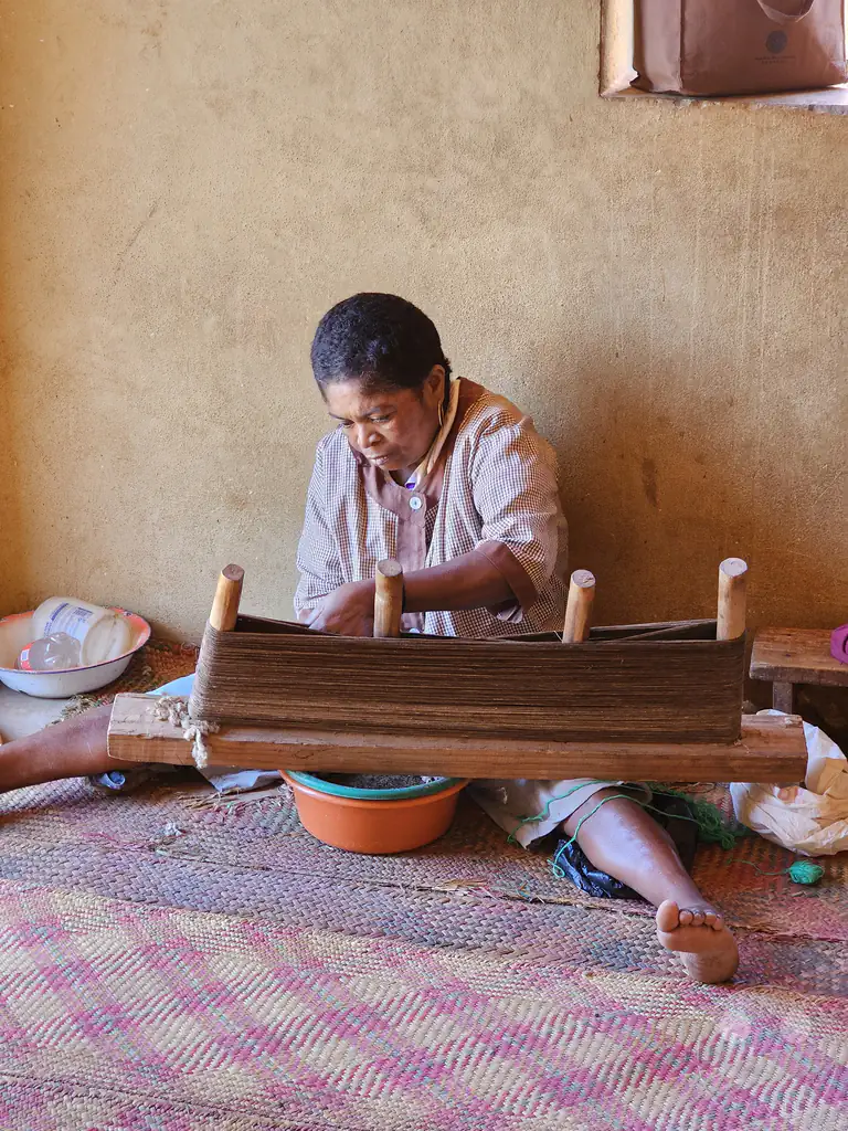 Madagaskar - Ambalavao - Seide-Verarbeitung