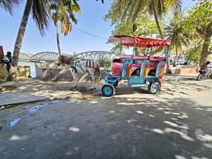 Senegal - Saint-Louis - Streetlife - Pferdekutsche vor der Faidherbe-Brücke