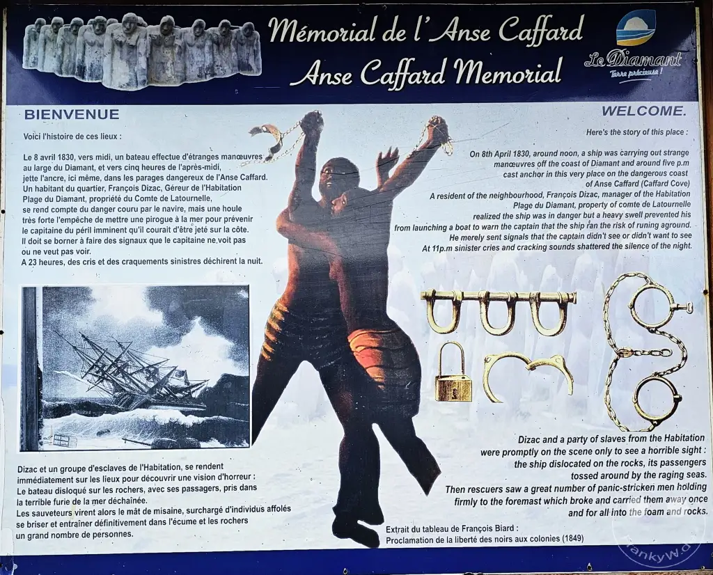 Martinique - Anse Caffard Memorial