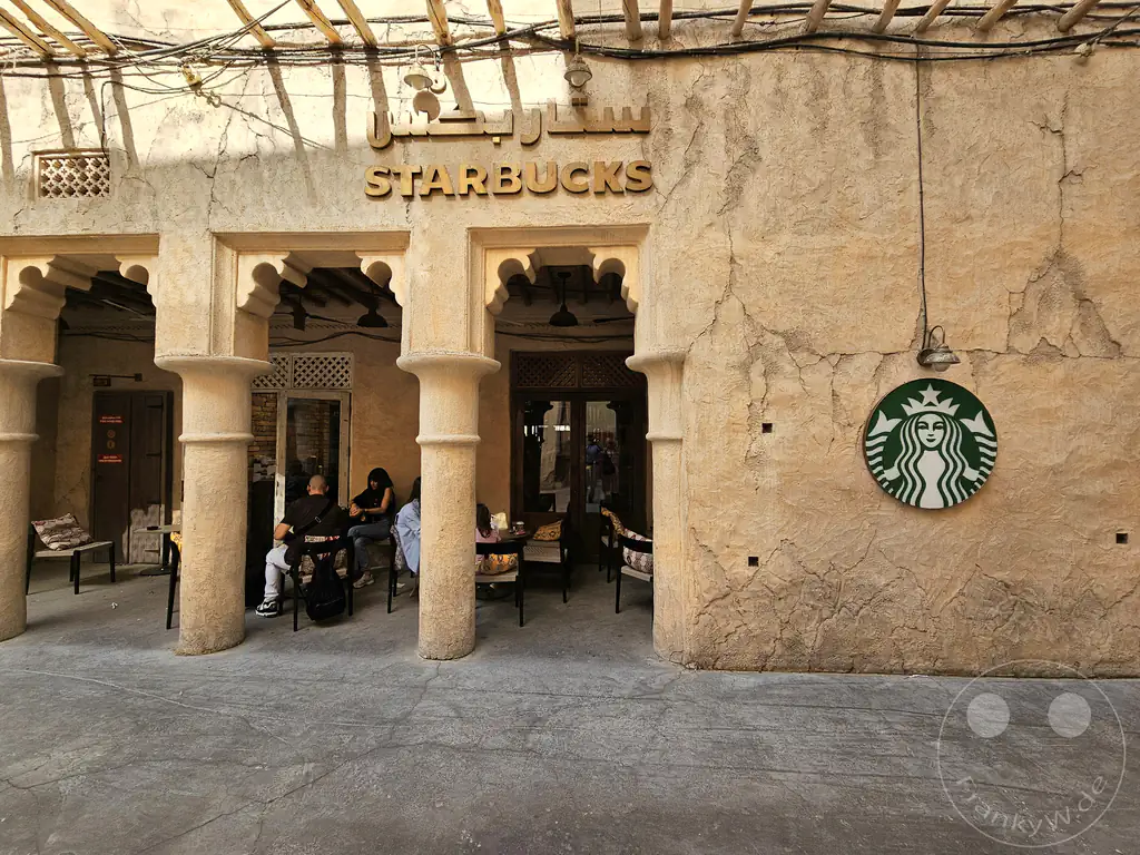 VAE - Dubai - Dubai Creek - Al Fahidi Historical District - Old Town - Starbucks Al Seef