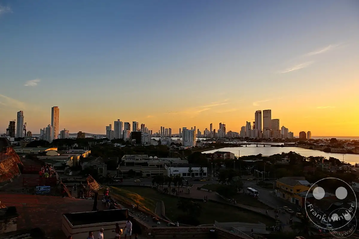 Kolumbien - Cartagena - Castillo San Felipe de Barajas - Sonnenuntergang - Ausblick