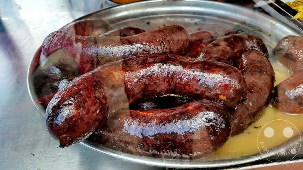 Kolumbien - Restaurante Los Reyes - Blutwurst - Spezialitaet