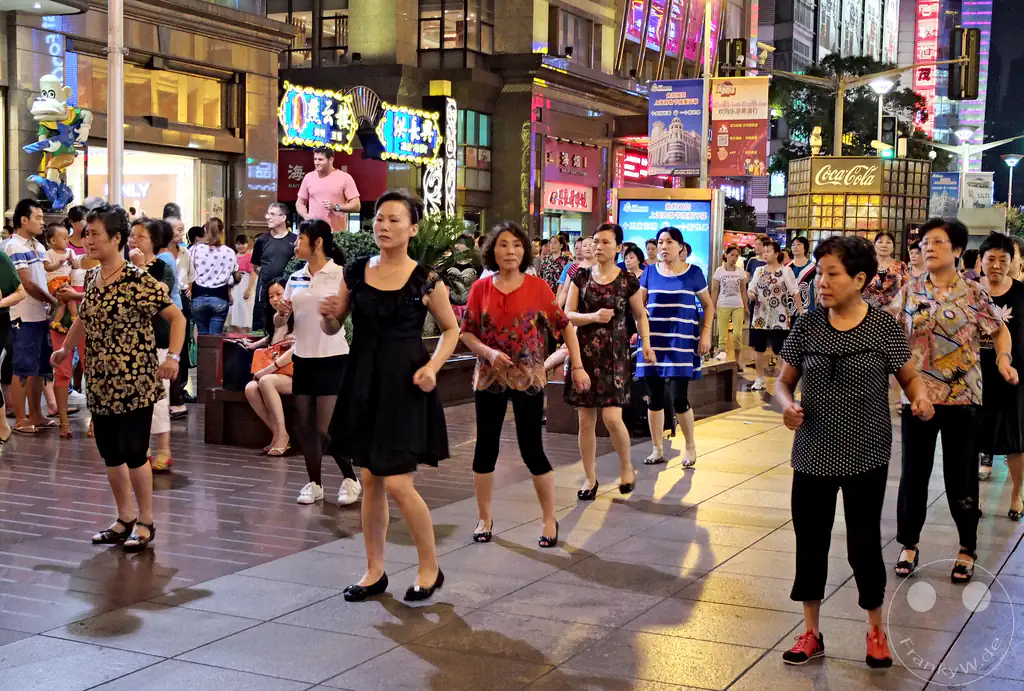 China - Shanghai - Nanjing Road - People dancing