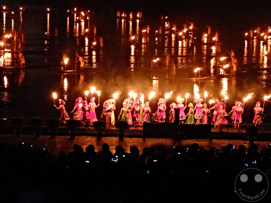 China - Yangshou - vibrant scene from the Impression Sanjie Liu show